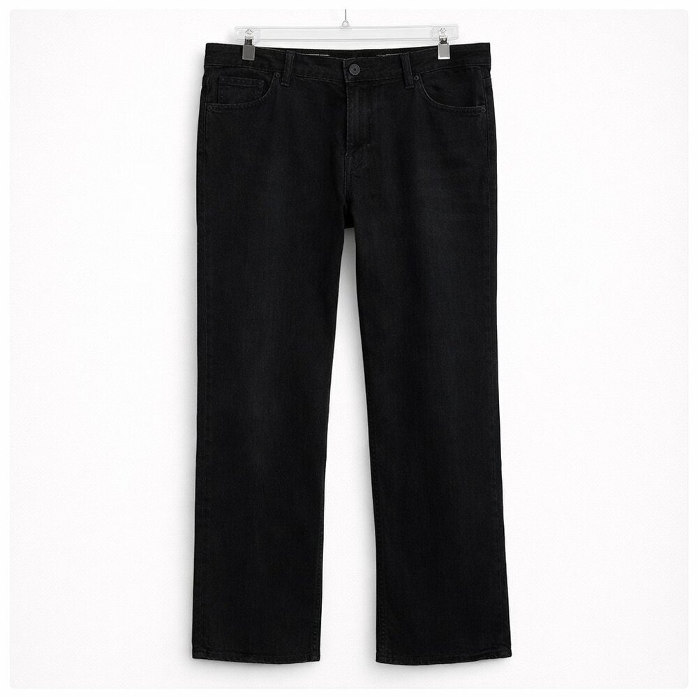 NWT H&M DIVIDED Low Waist Flare Black Jeans Plus Size 3XL